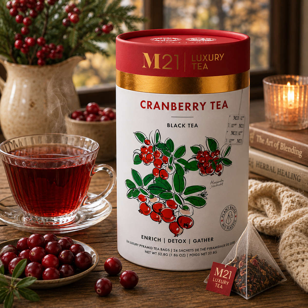 Cranberry Luxury Black Tea | Canadian | 24ct