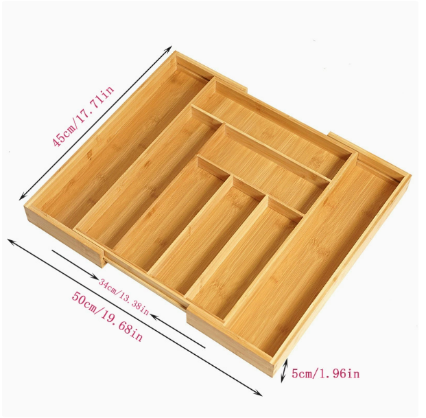 Bamboo Cutlery Organizer