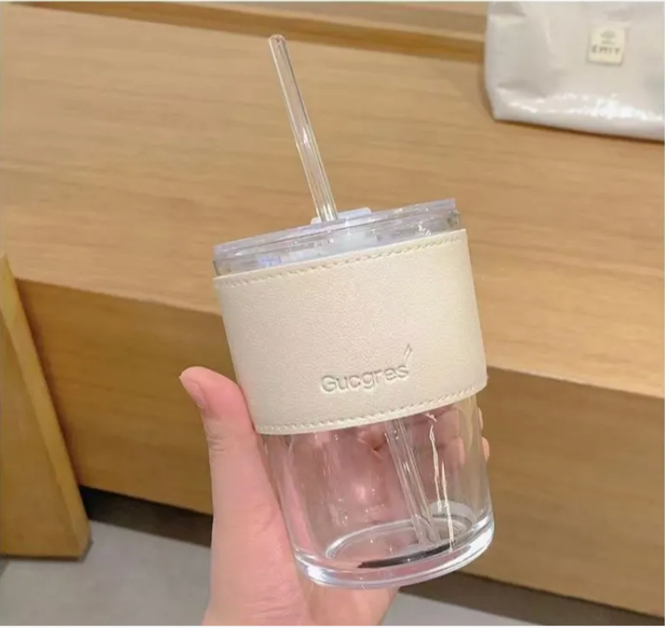 Double-Layer Glass Drink Cup