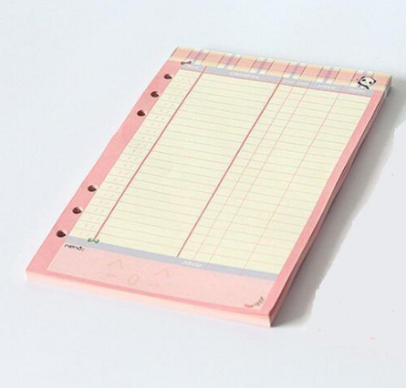 Cartoon 6-Hole Notebook Inner Pages for Fresh Journaling