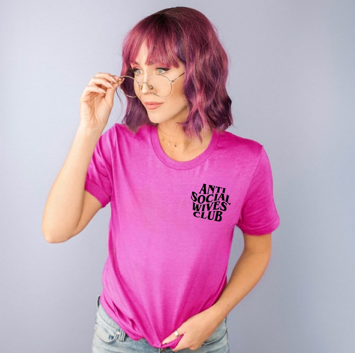 Anti Social WIVES Club (On Left Chest)