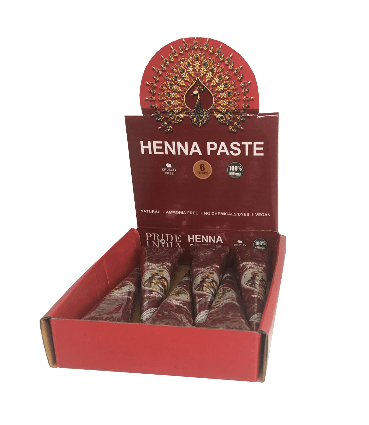 Herbal Henna Tattoo Mehendi Paste - BUY 1 GET 1 FREE - 1.25oz Tube (100% Natural)