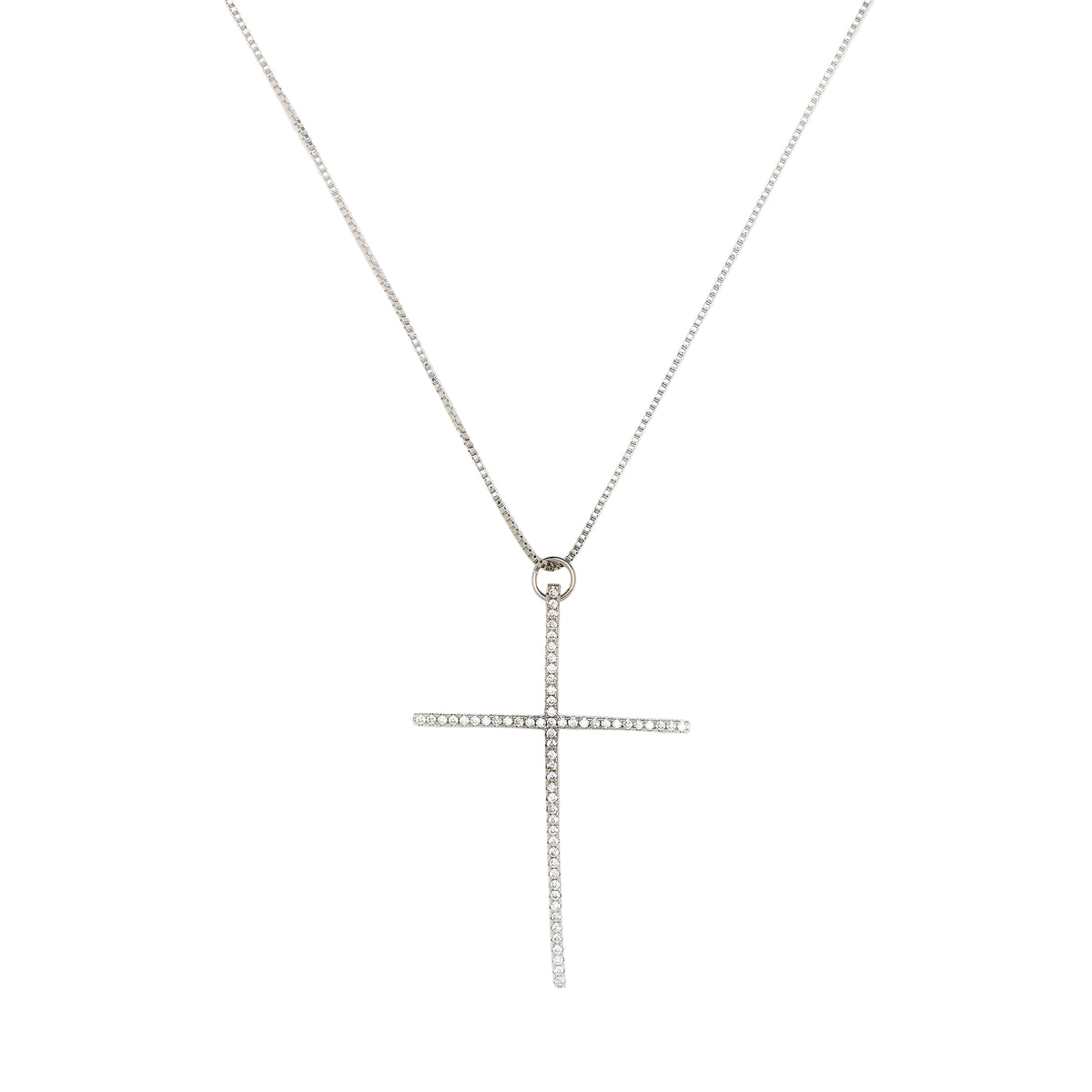 Big Silver Faith Necklace