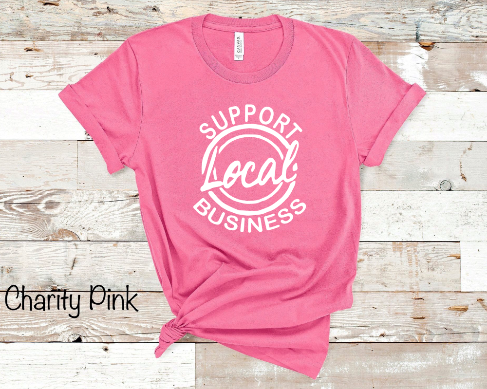 Support Local Business - White Ink