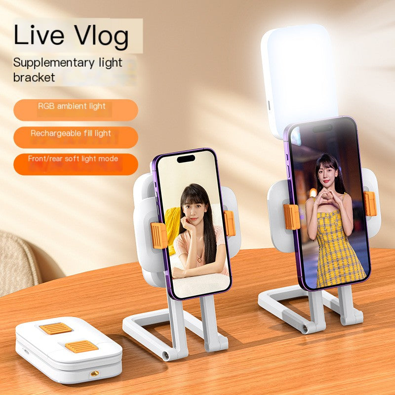 Portable LED Desk Light for Streaming and Selfies