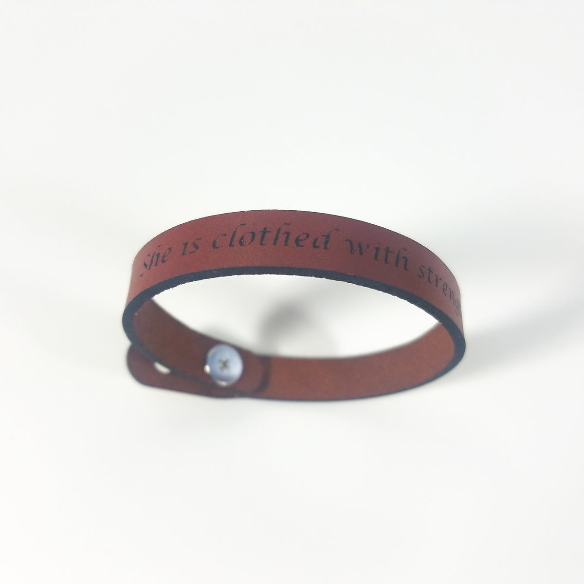 Spiritual Quote Bracelets - She is clothed with strength and dignity