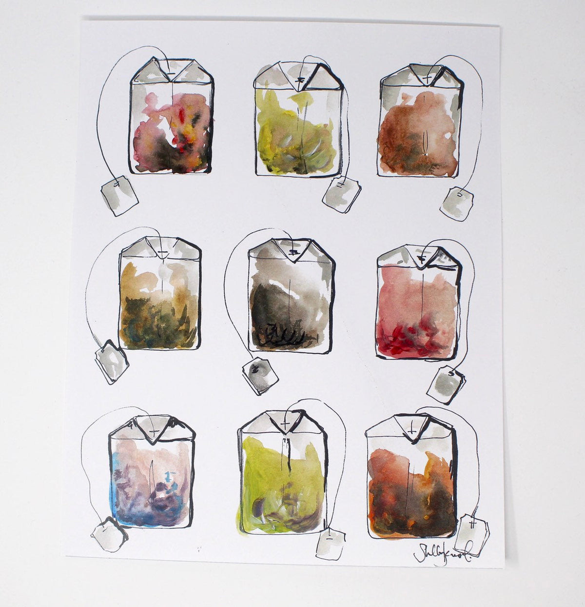 Tea For You and Me Print, 11x14, Home Decor, Food Art, Tea Artwork