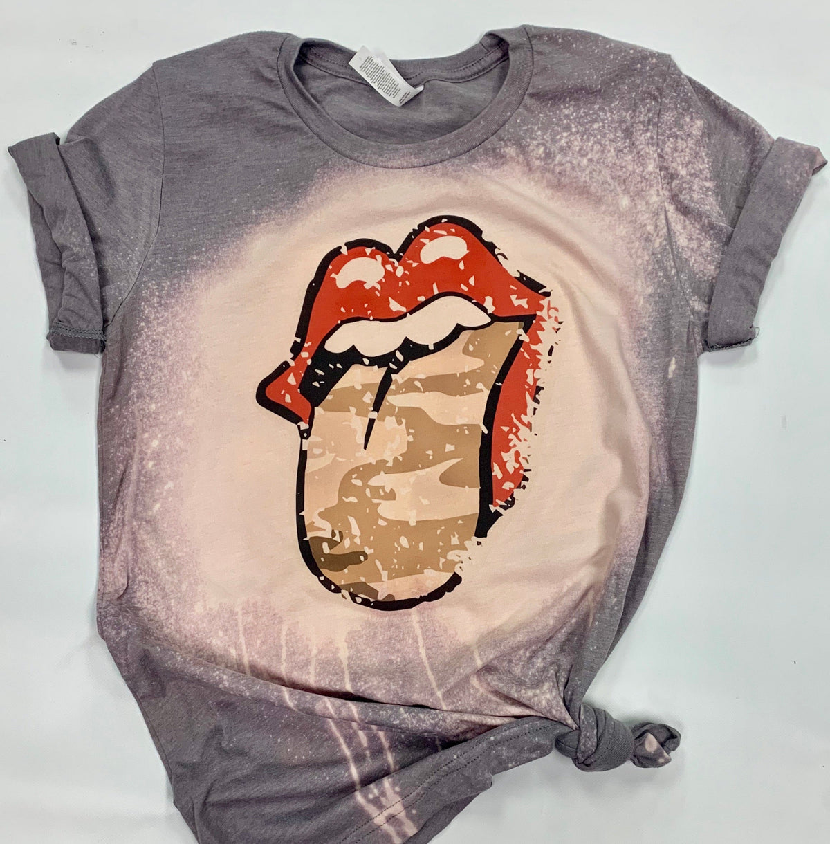 Distressed Camo Tongue - Acid Wash Gravel