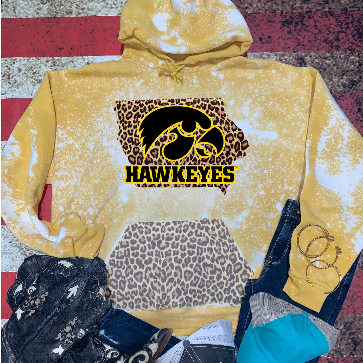 Hawkeyes W Hawk Leopard Iowa Hawkeyes