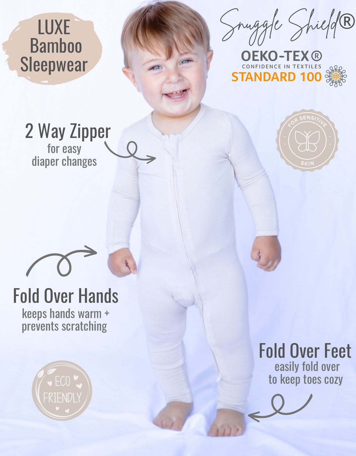 LUXE Bamboo Footless Romper