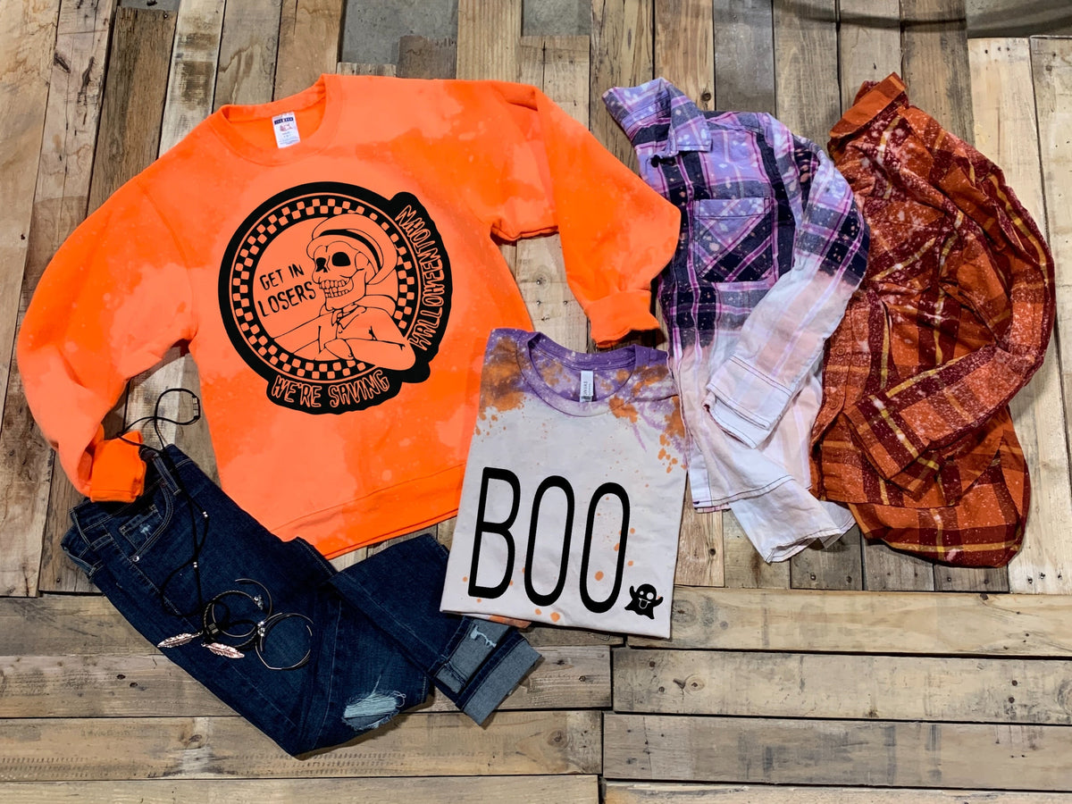 Get In Losers We're Saving Halloweentown (Full Front) - Black Ink