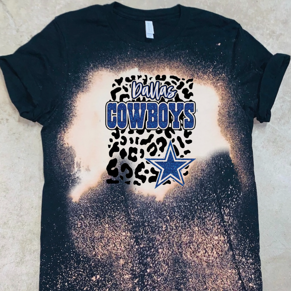 Cowboys w/ Black Leopard & Glitter Star WITH DALLAS