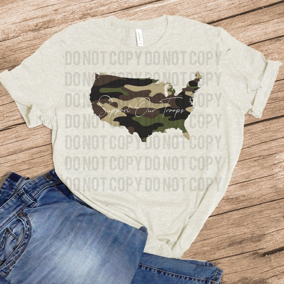Support Our Troops w/ Camo USA