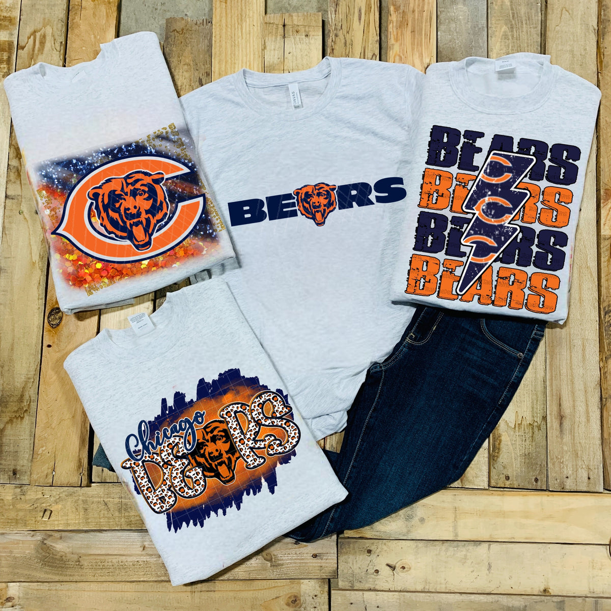 Bears Stacked w/ Lightning Bolt