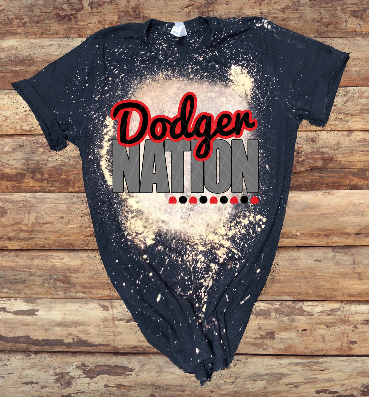 Dodger Nation w/ NO SPORT - Red & Black Text - 13 Color Options
