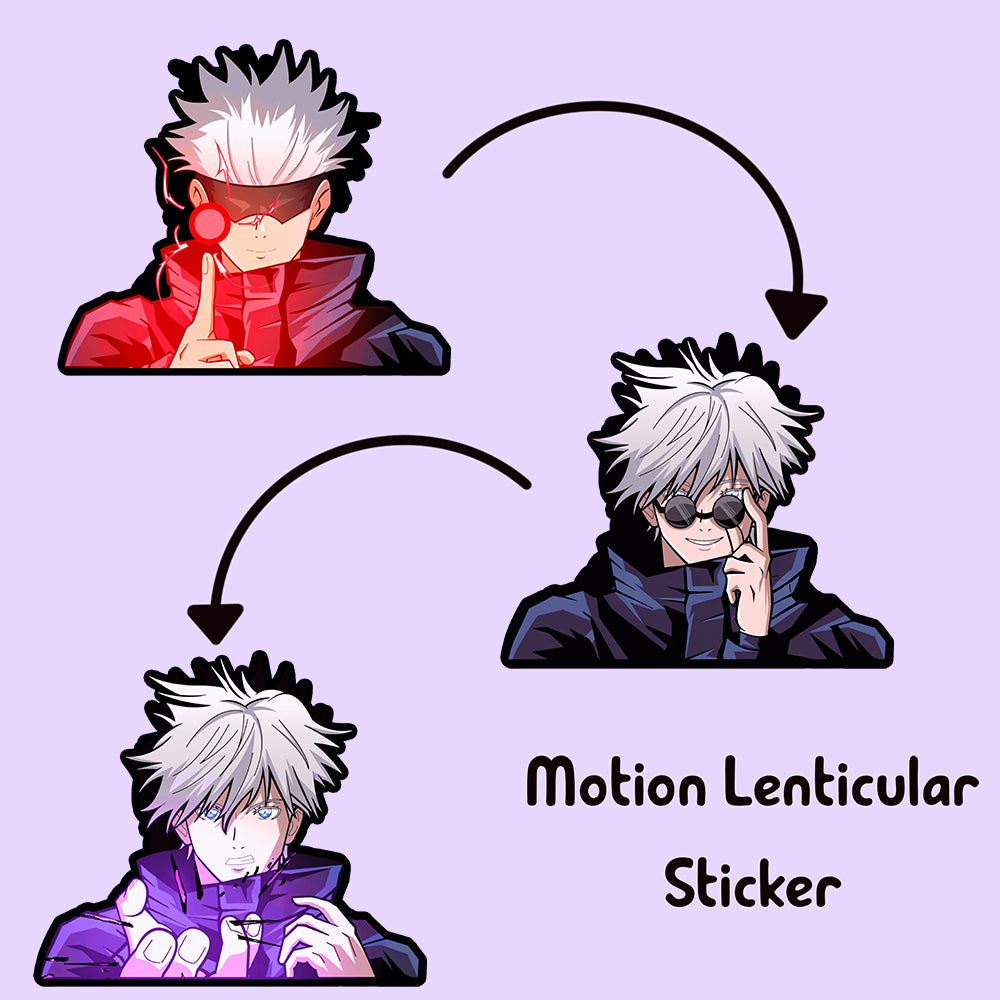 Gojo Jujutsu Kaisen Motion Sticker for Cars and Laptops