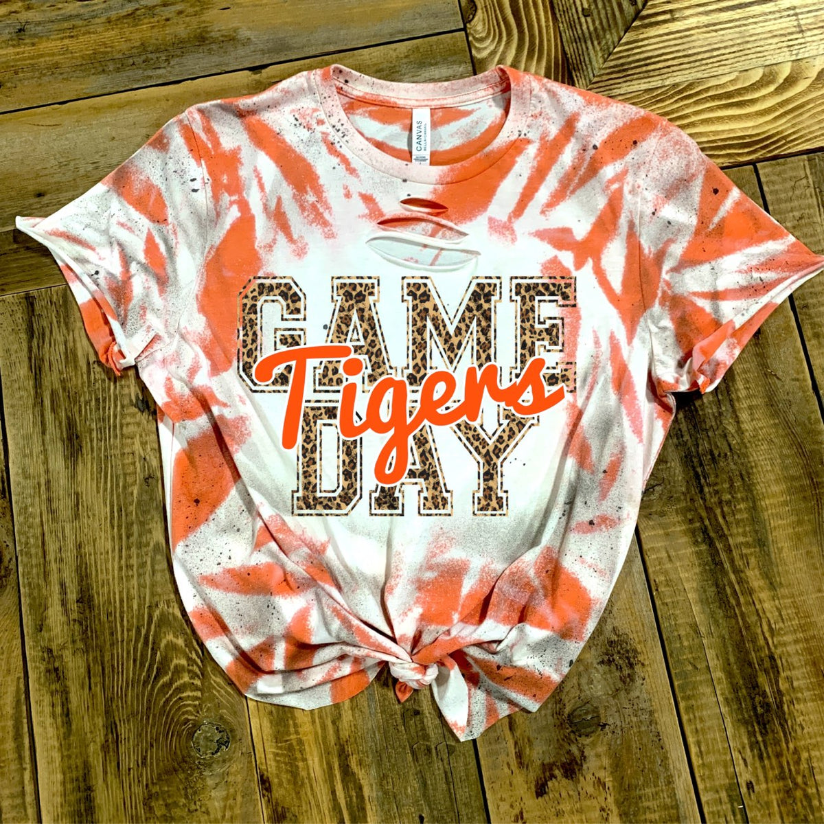 Coweta Tigers Game Day w/ Orange & Leopard Print - 14 Color Options