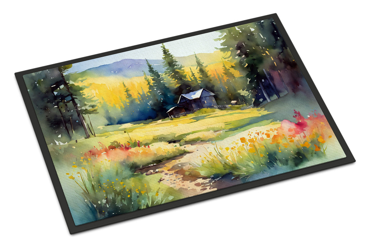 Montana Bitterroot in Watercolor Doormat