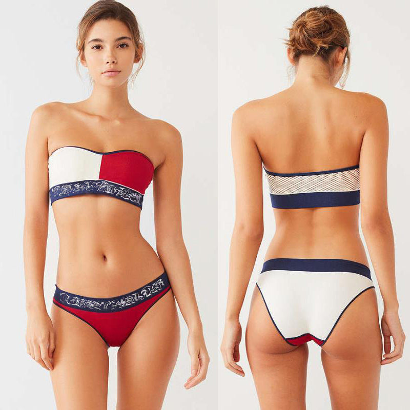 2018 New Color Block Bikini Swimwear Wholesale