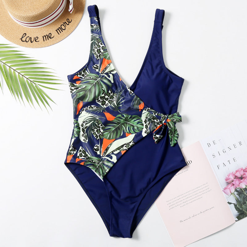 2020 New Women's Swimsuit, Floral One-Piece Bikini