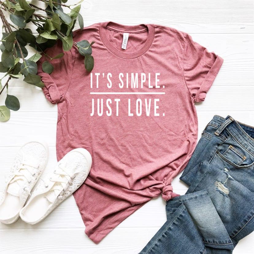 It's Simple. Just Love. - White Ink