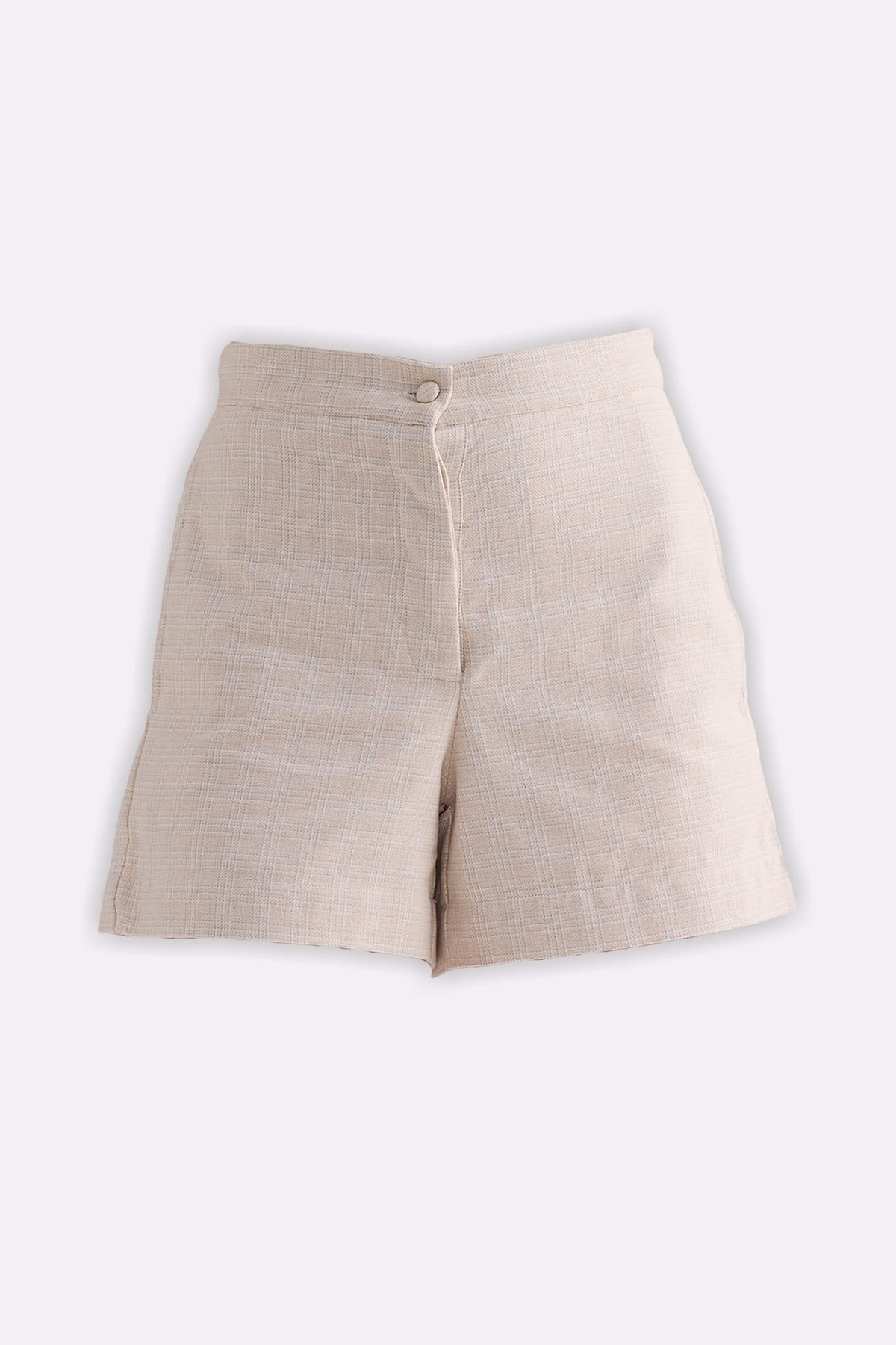 Cotton Tweed Shorts in Cream