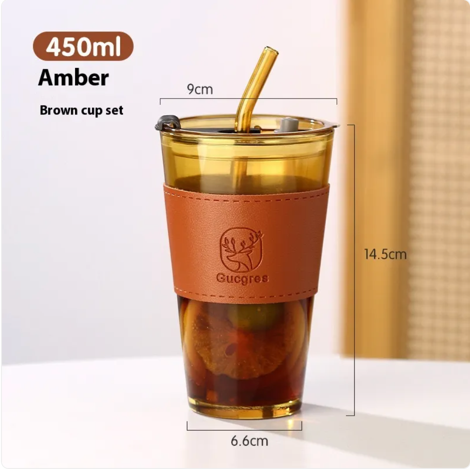 Double-Layer Glass Drink Cup