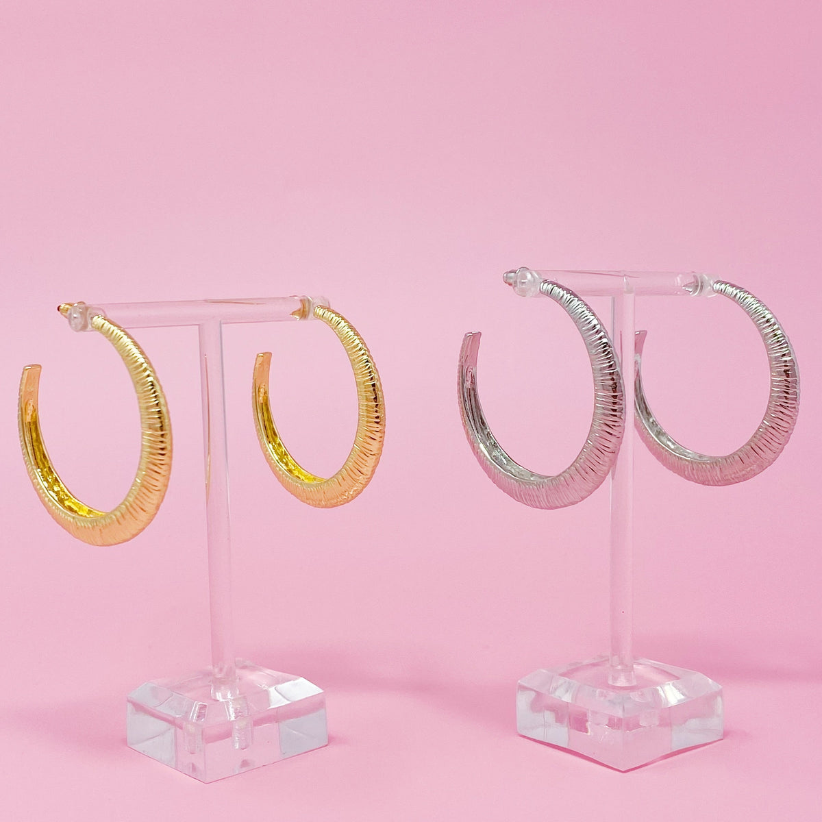 Textured Daily Hoop Earrings