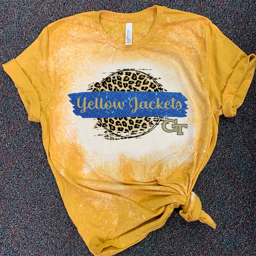Georgia Tech Yellow Jackets w/ Leopard Circle