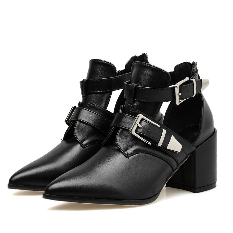 Trendy Chunky Heel Short Boots