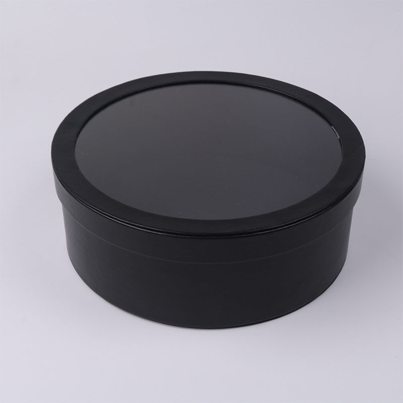 Gift Box with Acrylic Window Round Eternal Flower Set