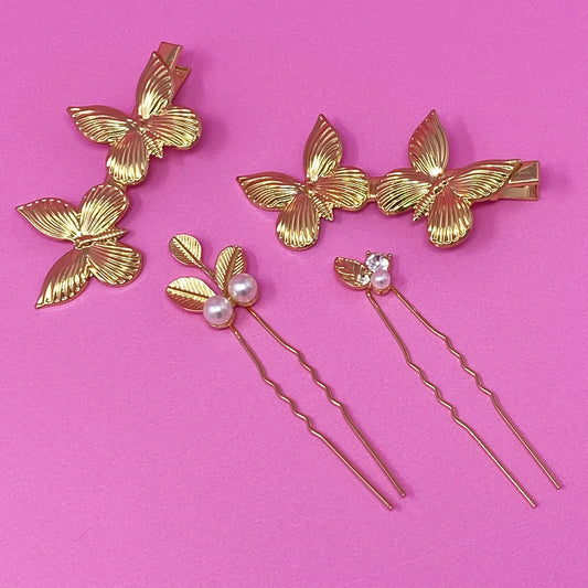 Antique Garden Hair Clip Set
