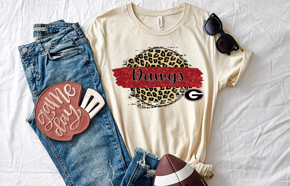 Georgia Bulldogs w/ Leopard Circle