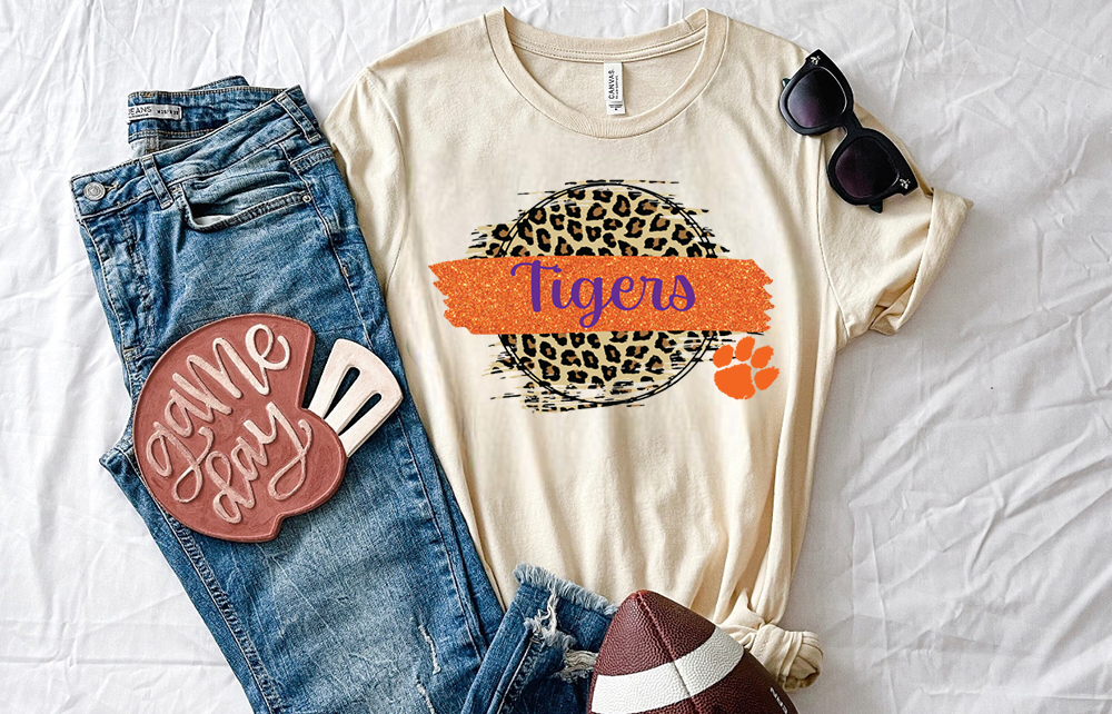 Clemson Tigers w/ Leopard Circle