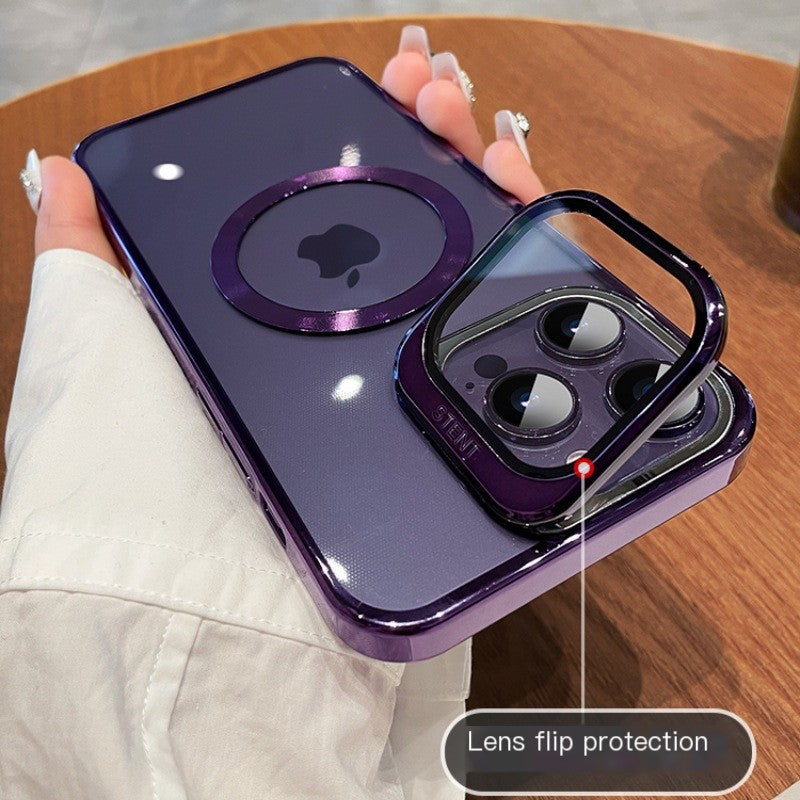 Magnetic Hard Case with Stand for iPhone 15 Pro Max