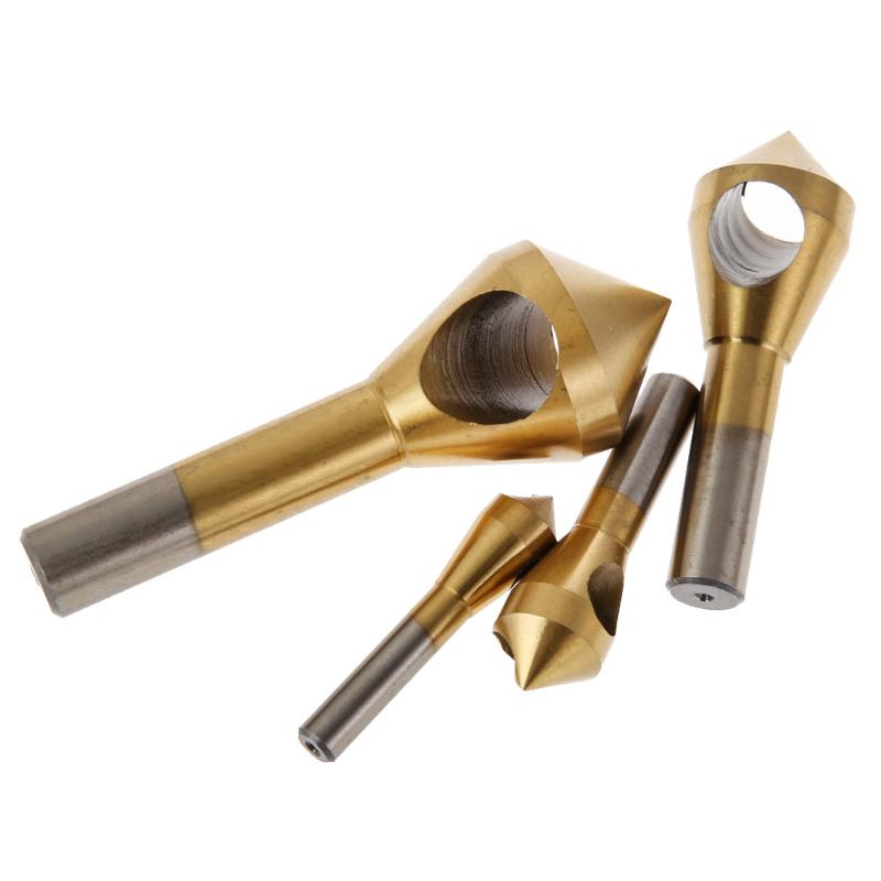 4-Piece Titanium Coated Countersink Drill Set