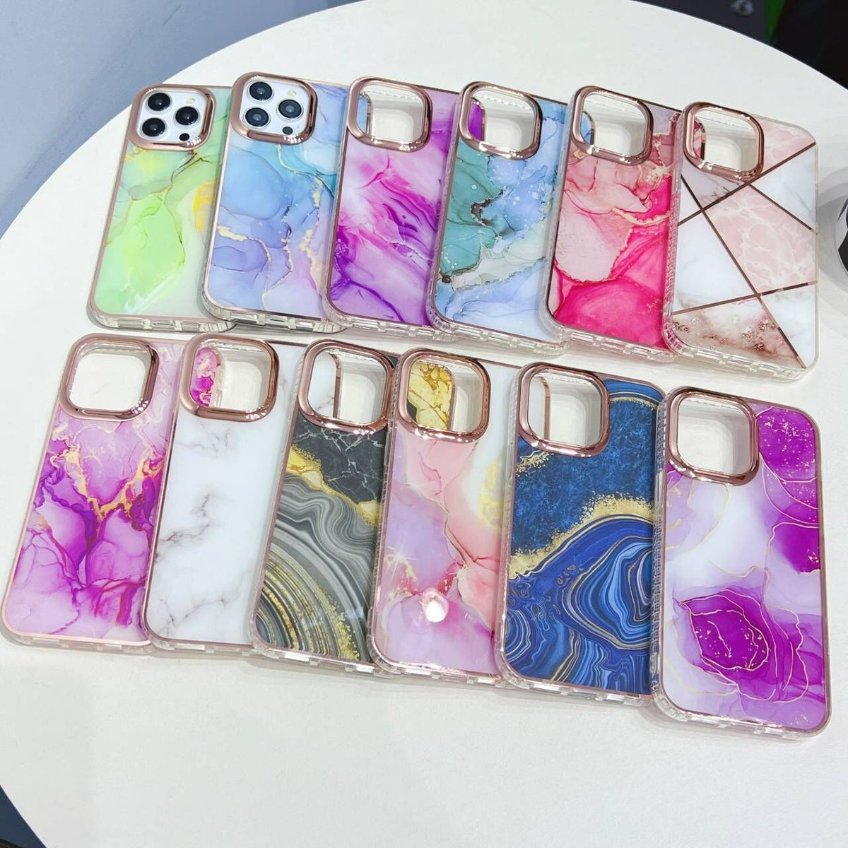 Marble Pattern iPhone 14 & Samsung S23 Ultra Case