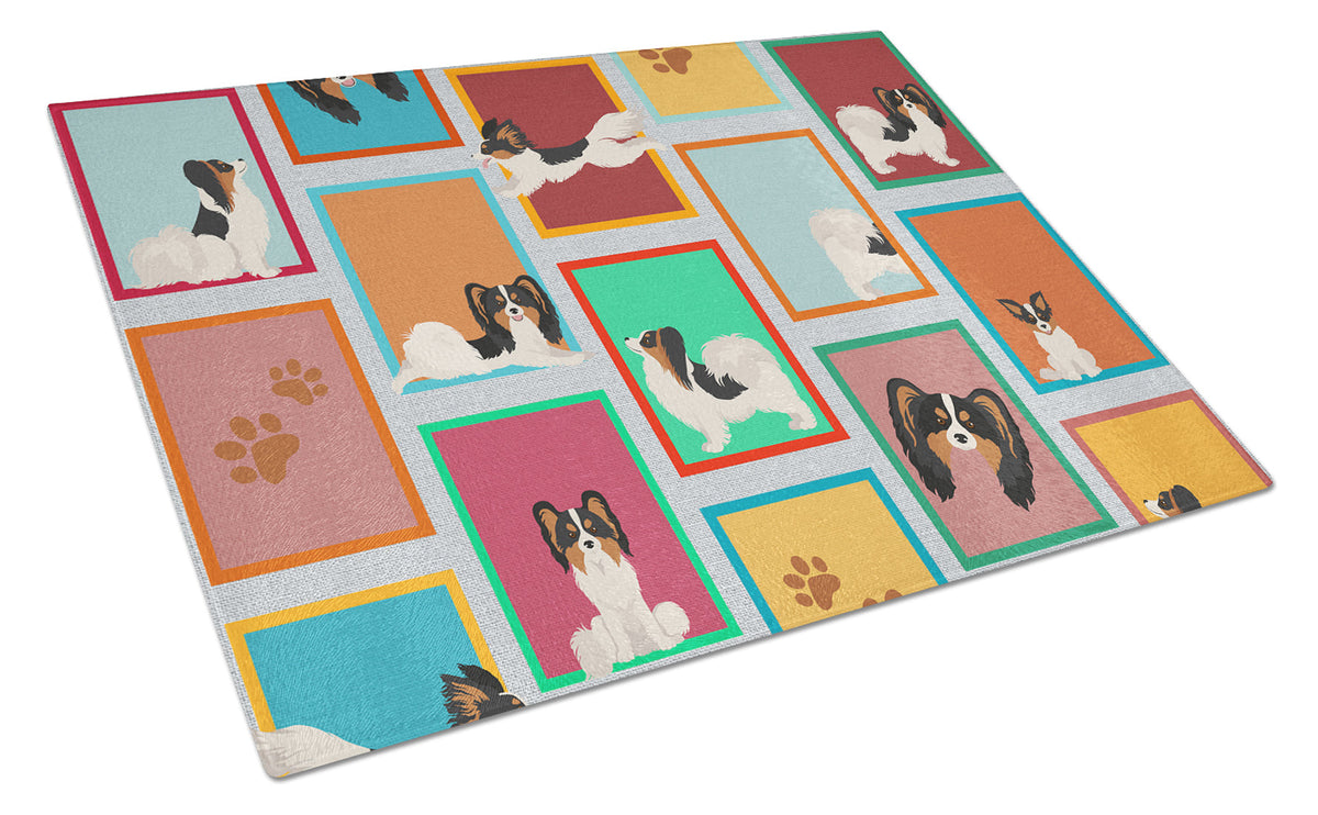 Lots of Tricolor Papillon Glass Cutting Board