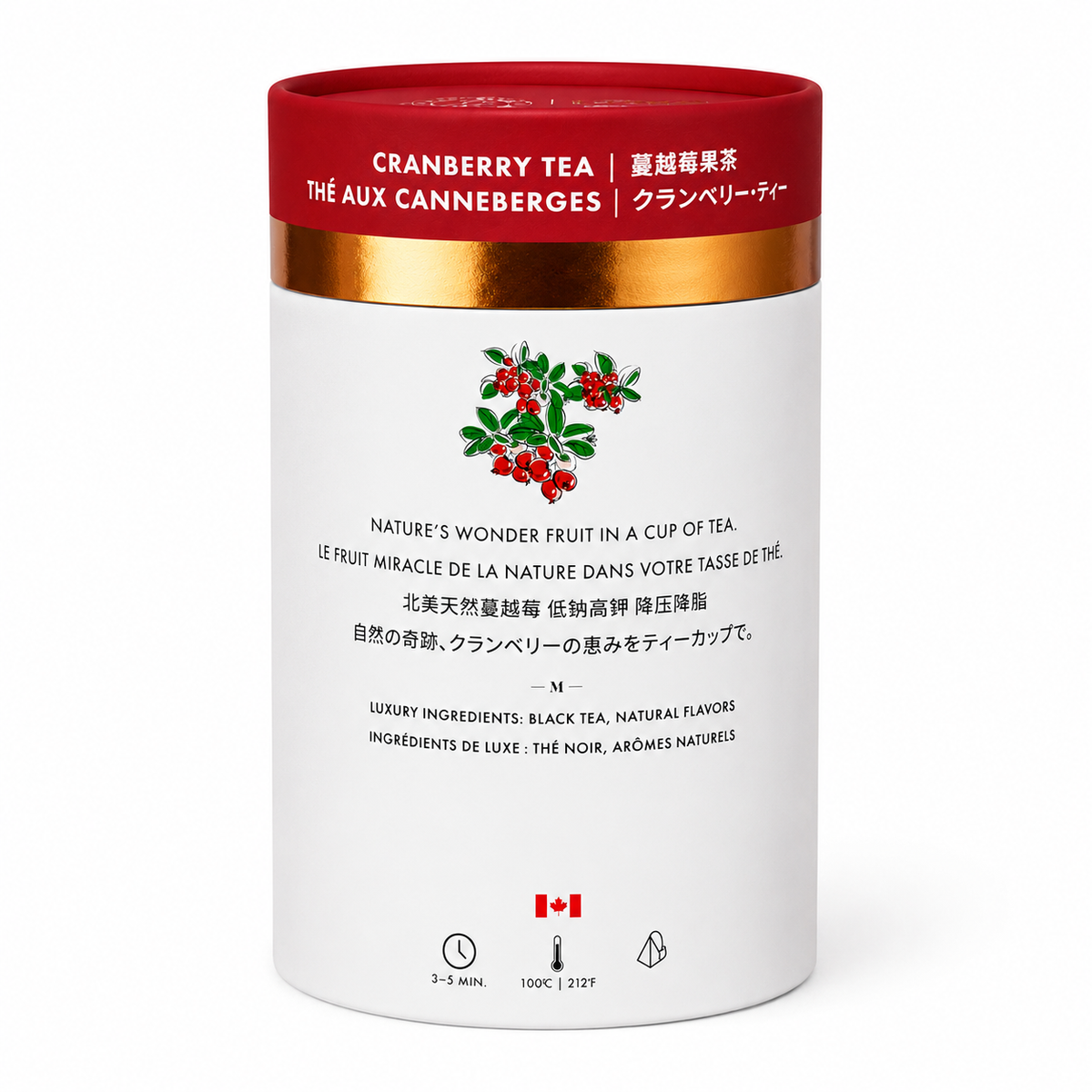 Cranberry Luxury Black Tea | Canadian | 24ct