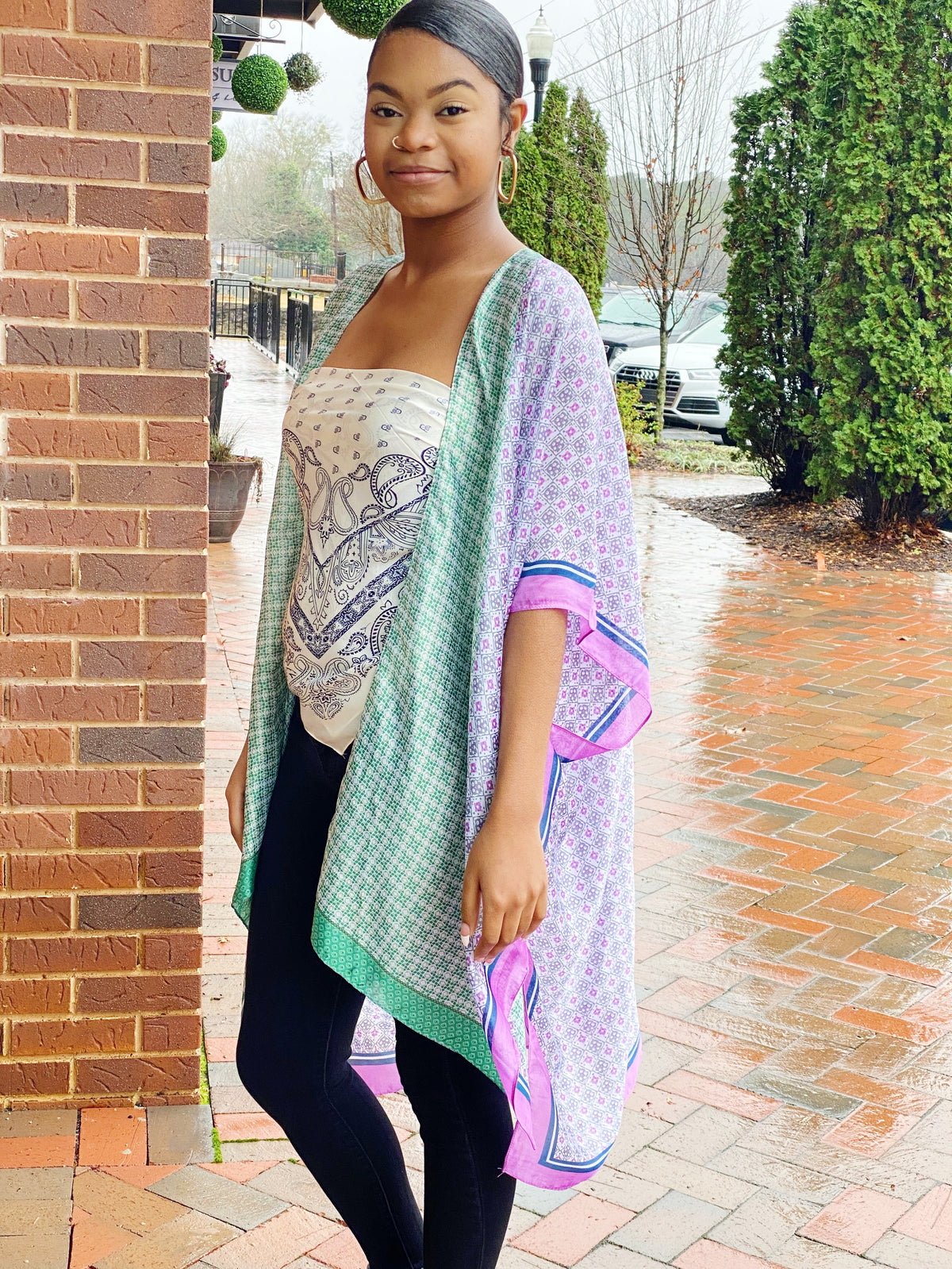 Silky Printed Kimono