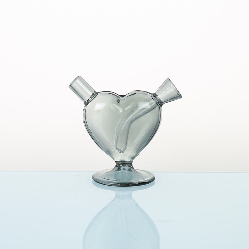 Customizable Colorful Transparent Glass Heart Craft