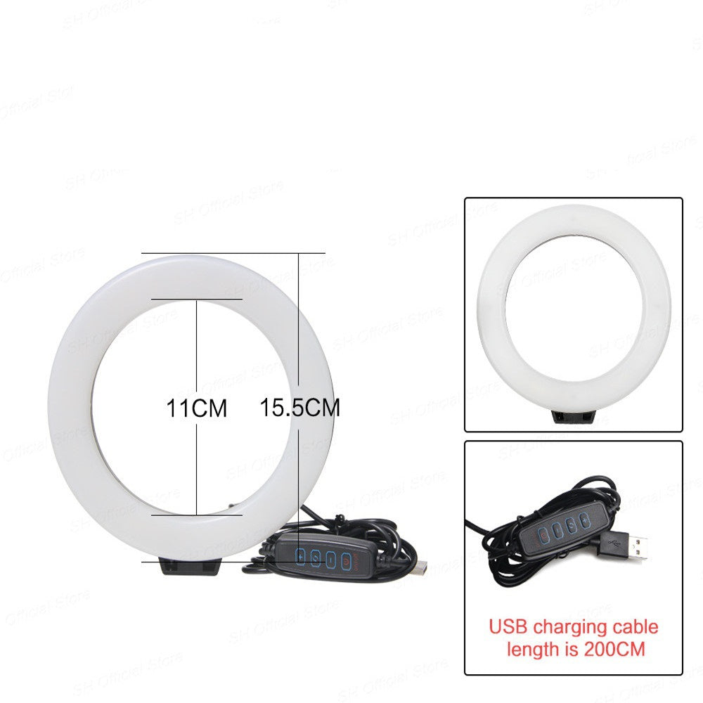 16cm Ring Light with Mini Tripod and Clamp Set