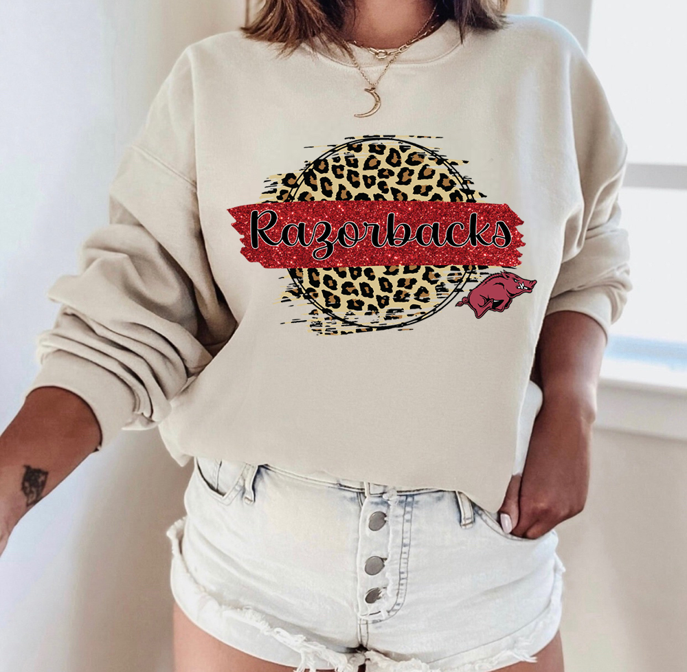 Arkansas Razorbacks w/ Leopard Circle
