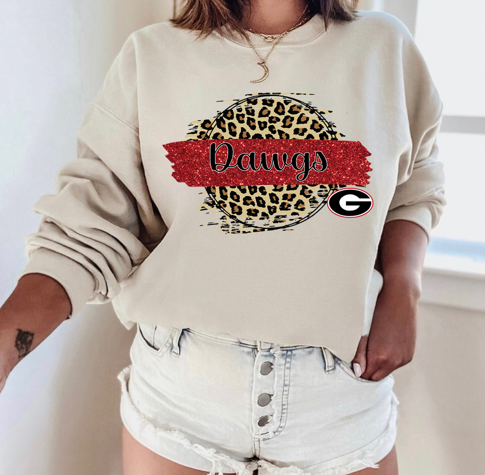 Georgia Bulldogs w/ Leopard Circle