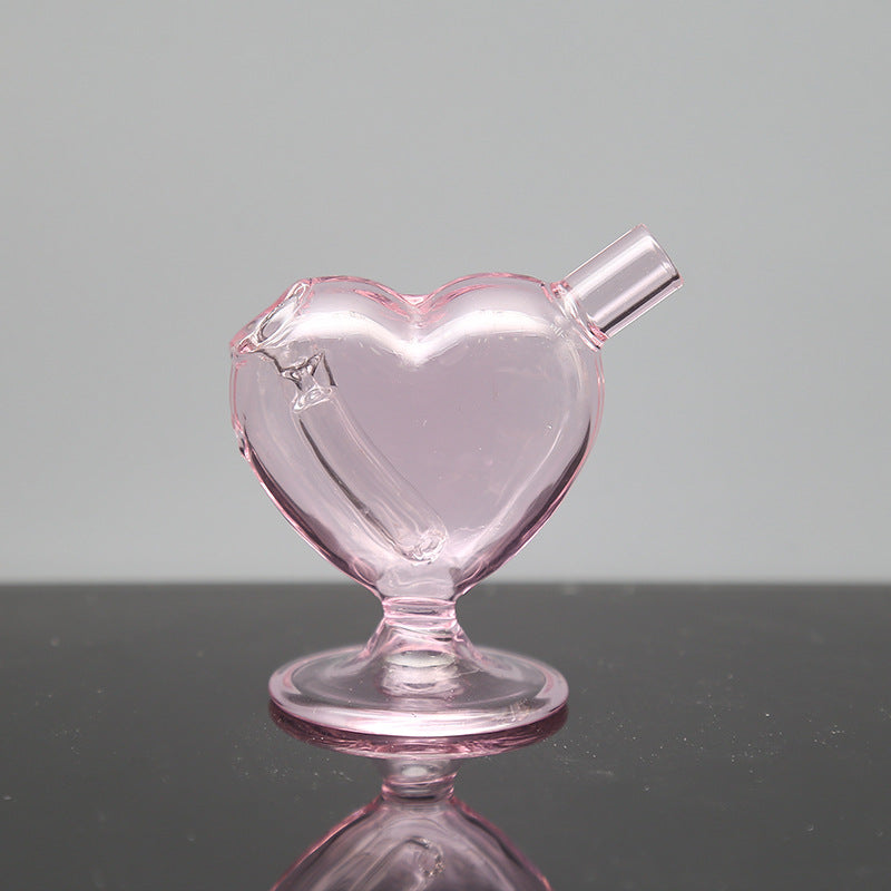 Customizable Colorful Transparent Glass Heart Craft