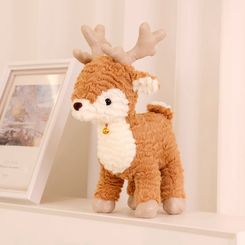 Cute Plush Elk Pillow for Christmas Tree Ornaments