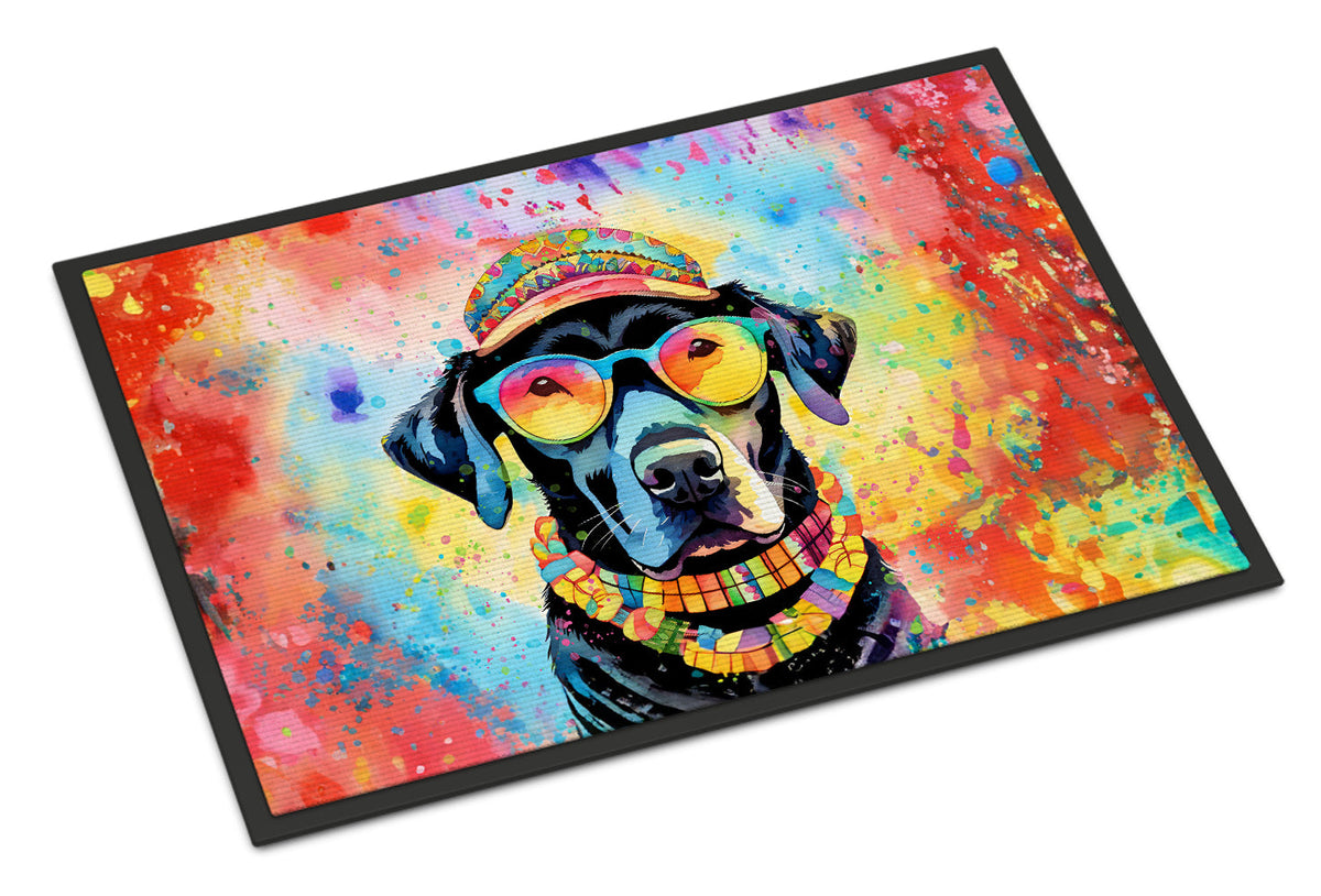 Black Labrador Hippie Dawg Doormat
