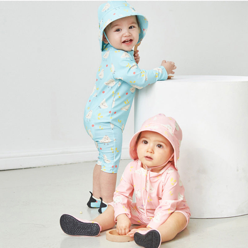 2024 Kids One-Piece Swimwear - Quick-Dry Sun Protection