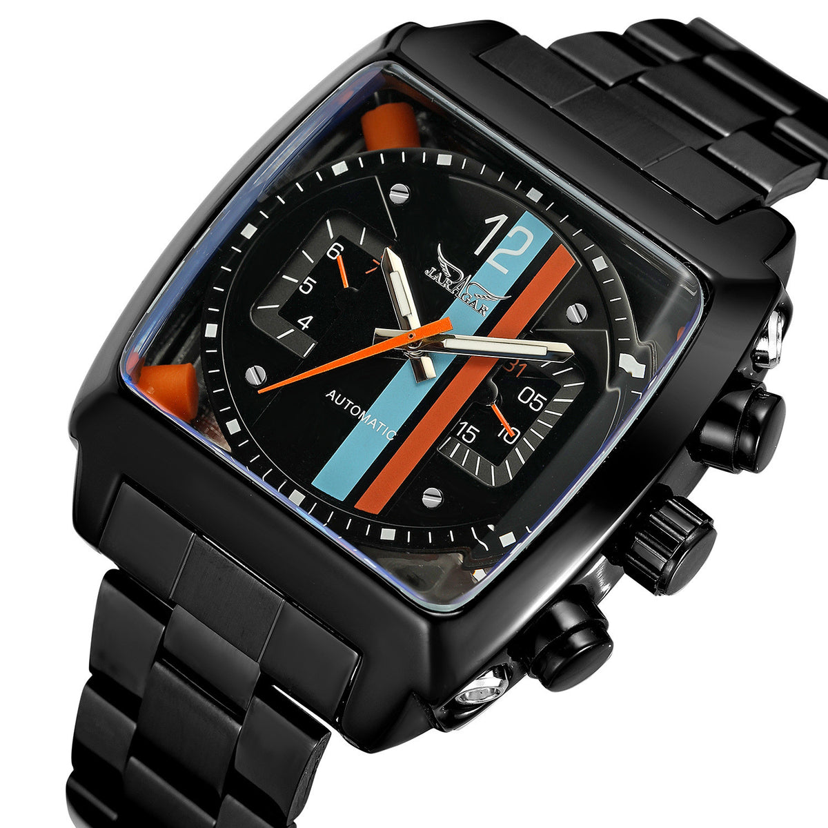 Multifunctional Square TV Style Men's Casual Watch