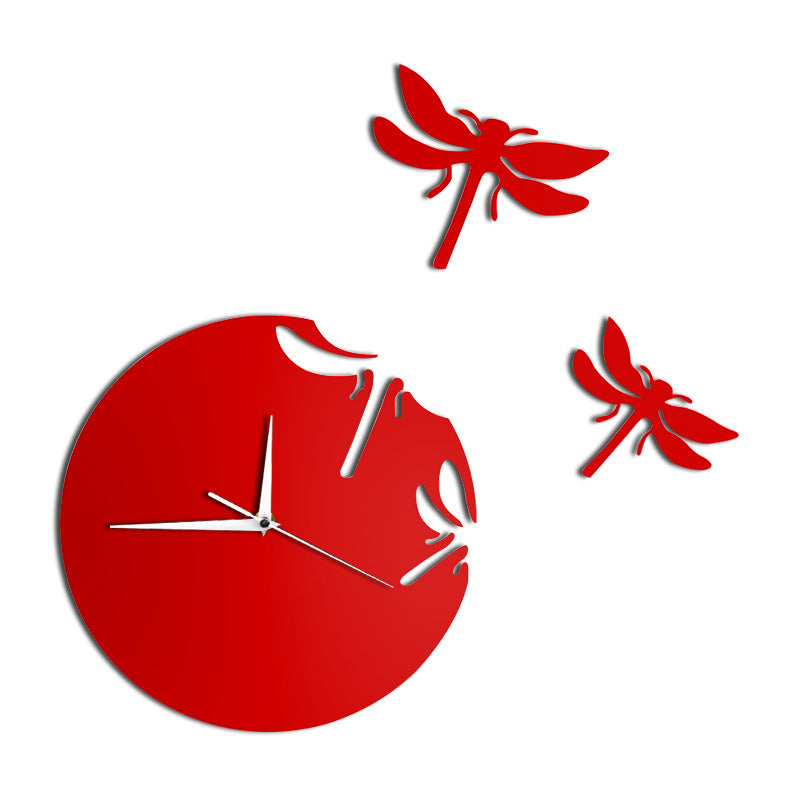 DIY Acrylic Dragonfly Wall Clock for Living Room Decor